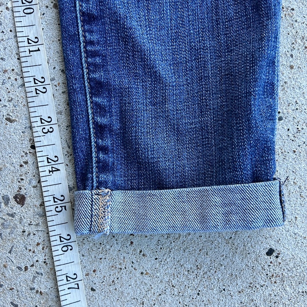 AG The Stilt Cigarette Roll-Up Low-Rise Distressed Stretch Ankle Jeans Waist 26 - Picture 7 of 11